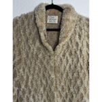 Pristine Paula Lishman M Rose Beige Sheared Beaver Cotton Knit Jacket Tan Size M Photo 5