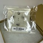 Saachi Matte Silver and Black Glass Earrings Photo 5