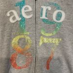 Aeropostale  Zip Hooded Short Sleeve Sweatshirt NWOT Photo 1