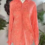 Okief & Okief Coral Floral Silk Blend Button Photo 0