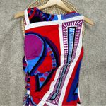 Emilio Pucci  Women’s Sleeveless Dress Ruched Abstract Print Art in Multicolor 8 Photo 6