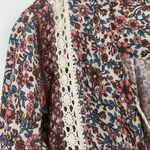 Raga  Floral Long Sleeve Fringe Hem Dress Small Photo 6