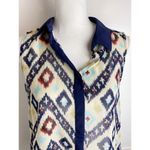 W118 By Walter Baker W118 Walter Baker • Navy Aztec Collared Tank Top Photo 1