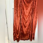 Free People Eyes On You Copper Braided Velvet Midi Skirt Photo 6