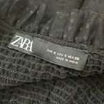 ZARA  Sheer Black Puff Sleeve Blouse Photo 5