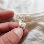 J.Crew Factory White 3D Silk Rosette Graphic Cotton Short Sleeve Tee XL Photo 4