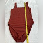 Old Navy Fitted Sleeveless Square Neck Rust Bodysuit Photo 4