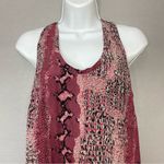 Joie  Silk Tank‎ Top Racerback Pink Women Small Snakeskin Animal Print Sleeveless Photo 3