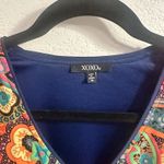 XOXO - BRIGHT BOLD GROOVY PAISLEY FLORAL PRINT LONG SLEEVE DRESS - SZ M Photo 2