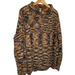 Leo & Nicole  Medium Mock Turtle Neck Zip Sweater Medium Brown Photo 1