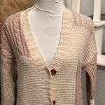 Abercrombie & Fitch Two Tone Cream Knit Long Sleeve Cardigan Sweater Size Small Photo 1
