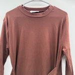 Showpo Marleen Wrap Front Long Sleeve Bodycon Mini Dress in Dark Oak Sz 16 NEW Brown Photo 2