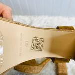 Free People Brook Suede Platform Heels Cork Sole Mustard Gold Camel Sz 40 Photo 10