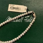Sterling Silver NWT Vintage Marshall Field’s & Faux Pearl Necklace With Pendant Photo 4