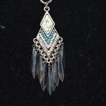 Source Unknown Southwestern Navajo Style Silver Tone Pendant 18" Everyday Casual Necklace Photo 1
