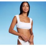 Wild Fable 2  White/Ivory Bikini Tops Size Medium Photo 2