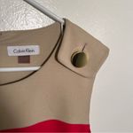 Calvin Klein Sleeveless Dress Tan Pink Black Colorblock 14 Photo 4