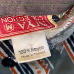 Vintage Niya Collection Tribal Aztec Print Dress Long Sleeve Asymmetrical Button Size M Photo 5