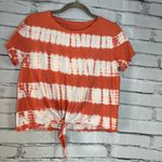 Natural Reflections Orange & White Tie‑Dye Tee Sz S/P Cotton Streetwear Festival Photo 3