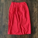 Investments  Red Midi Pencil Skirt Photo 3