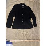Bill Blass Vintage Size 14 Suit Black Long Sleeve Open Button Shoulder Padded Photo 10