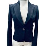 ZARA   Navy Padded Blazer Size XS Photo 2