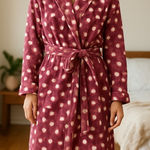 Calvin Klein  Plush Robe Polka Dot Sleepwear Bath‎ Lounge XS/S Photo 0