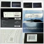 Alexander Wang  Puff Pebble Leather Logo Low Top Sneakers Blue White EU 39 NEW Photo 15