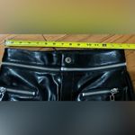 ZARA Bloggers Fave Black Faux Leather Pants Zipper Detail/Detachable Waist-Small Photo 14