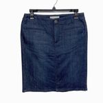 J. Jill Dark Blue Denim Smooth Fit Skirt Women's Size 4 Photo 0