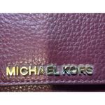 Michael Kors Crossbody Shoulder Bag Leather Burgundy Chain Strap 9x7 Photo 9