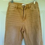 Trendy Tan Distressed Cropped Jeans Size 29 Photo 2