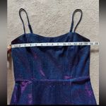 Lulus Women's Shiny Royal Blue Metallic Sleeveless Lined Mini Dress Size Small Photo 10