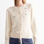& Other Stories Rose Embroidery Knit Cardigan Photo 0