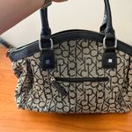 Calvin Klein Monogram Shoulder Bag Tan Black Satchel Purse Leather Detail Photo 6