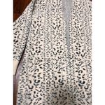 Evolution By Cyrus Open Cardigan Sweater Womens M Cheetah Leopard Slate Cozy White Size M Photo 5