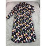 NWT APNY Women XL Black Tropical Floral Print Shirt Dress Maxi Cottagecore Boho Photo 4