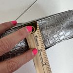 Guess Vtg Y2K Mini Bag Silver Croc Embossed Chain Accent Purse Handbag Retro Photo 14