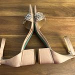 Betsey Johnson  Women's Sb-Mel Heeled Sandal tan silver size 5.5 Photo 9