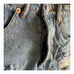 Signature 8 Womens Blue Denim High Rise‎ Button Fly Cut Off Jean Shorts Sz S Photo 2