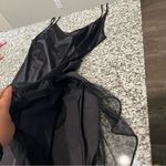 Lady Cameo Dallas Black Ruffle Dress Sz Medium Witchy Black Academia Whimsigoth Photo 4