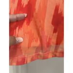 Old Navy Orange Abstract V Neck Tie/Gathered Cap Sl Lined Smocked Waist Sz XXL Photo 4