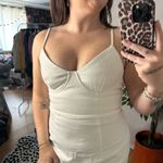 Princess Polly  Novella Mini Dress White Size 8 NWT Photo 3