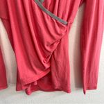 Lole  Wrap Style V-neck Long Sleeve Salmon Pink Size Medium Photo 2