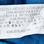 ZARA Woman Linen Button Down Tank Dress Denim Blue Size XSmall Photo 4