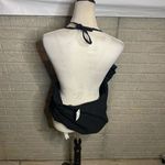 Cotton Express NWT Express Womens Black Eyelet Halter Open Back Tank Top Size Large Photo 2