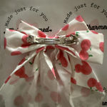 Handmade Apples Print Bow Hair Clip New Photo 2
