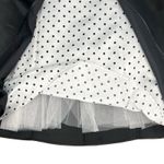 Vintage Black White Tuxedo Cap Sleeve Polka Dot Formal Dress Prom Gown sz 2 NEW Photo 5