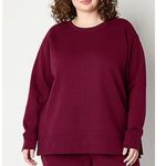 Xersion Women's  Crewneck Sweatshirt XL Burgundy NWT Photo 0
