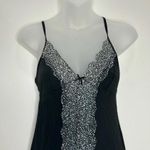 Victoria's Secret Victoria’s Secret Y2K black slip Nightgown dress animal print lace size small Photo 1